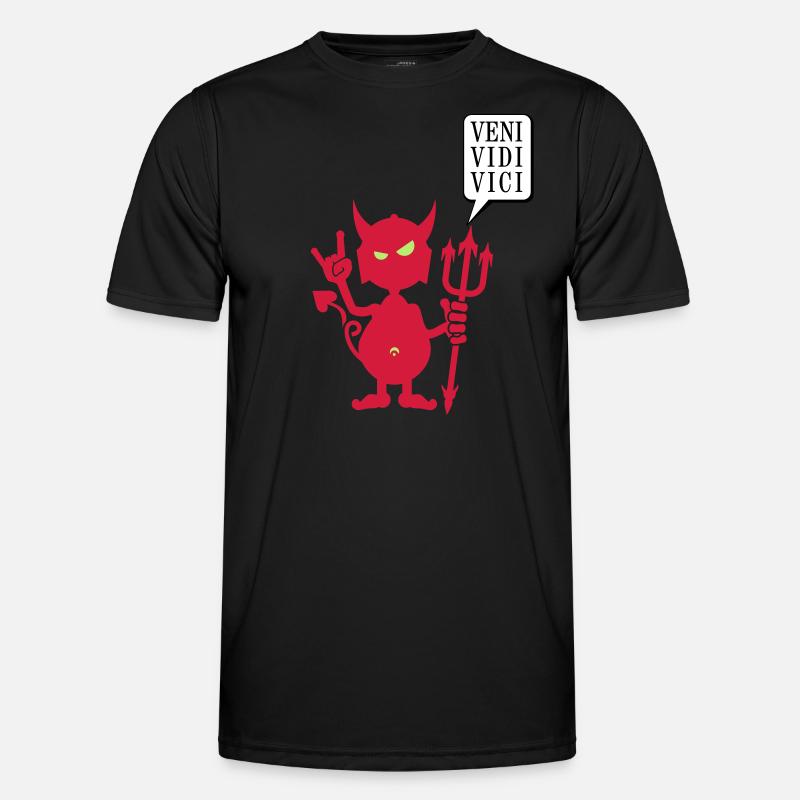 Teufel rocks / devil rocks (2c) - Männer Funktions-T-Shirt - Schwarz