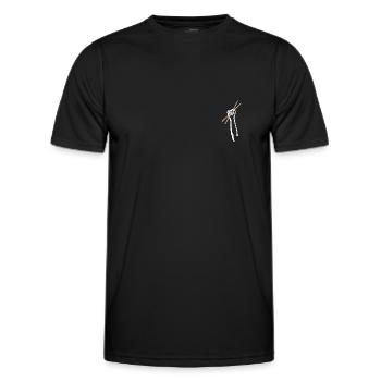 Drummer Drumsticks Chest - Männer Funktions-T-Shirt - Schwarz - Vorne - AI Model Male 178 dark (178cm)