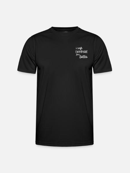 i safe ... from Bottles - Männer Funktions-T-Shirt - Schwarz