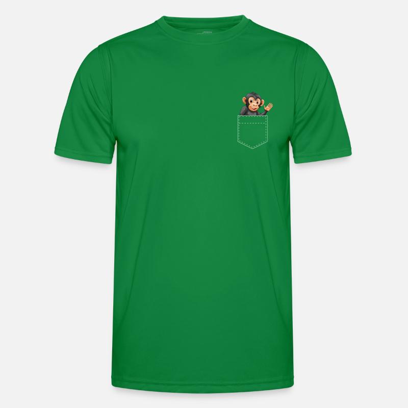 Pocket Monkey - Monkey Design Men's Functional T-Shirt
