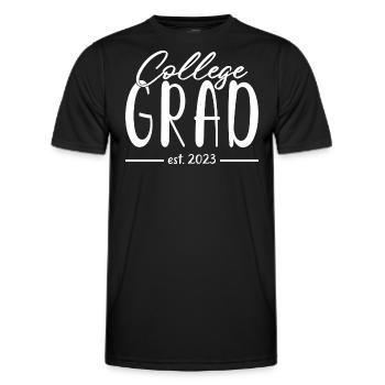 College Grad Est. 2023 Graduated Graduation Party - Men's Functional T-Shirt - black - Front - AI Model Male 178 dark (178cm)