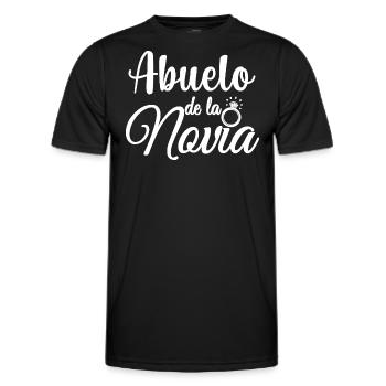 Abuelo de la Novia Bride's Grandpa Wedding Party - Men's Functional T-Shirt - black - Front - AI Model Male 178 dark (178cm)