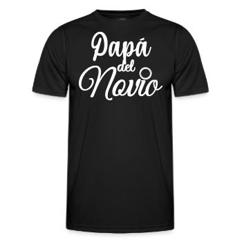 Papa del Novio Groom's Father Wedding Gift - Men's Functional T-Shirt - black - Front - AI Model Male 178 dark (178cm)