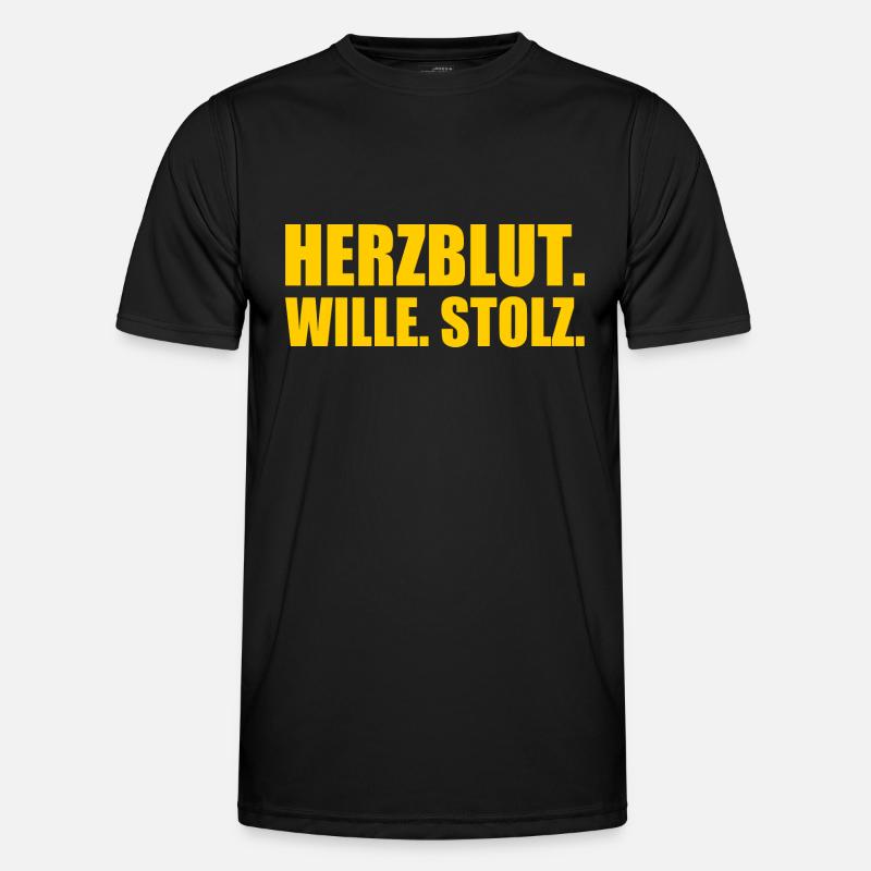 Herzblut wille stolz Männer Funktions-T-Shirt