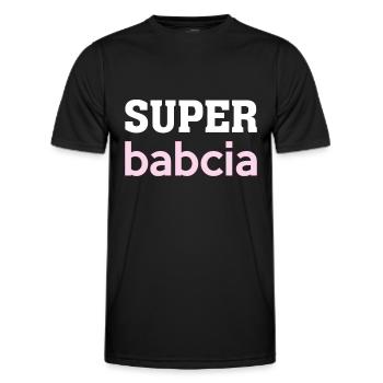 Super Babcia Polen Oma Polska Polnisch - Männer Funktions-T-Shirt - Schwarz - Vorne - AI Model Male 178 dark (178cm)