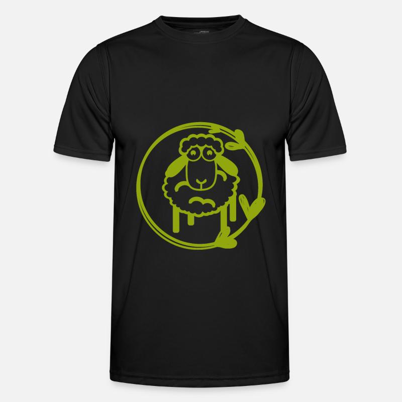 Sheep - Wool - Sheep herd - Nature - Farm Men's Functional T-Shirt