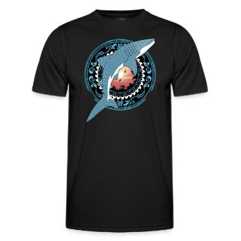 Whale Shark Hawaiian - Men's Functional T-Shirt - black - Front - AI Model Male 178 dark (178cm)