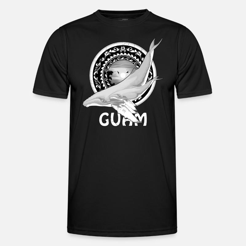 Guam Buckelwal - Männer Funktions-T-Shirt - Schwarz