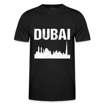Dubai Skyline Capital Dubai - T-shirt sport Homme - noir - Devant - AI Model Male 178 dark (178cm)