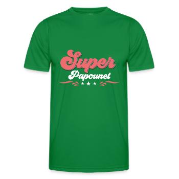 Super papounet - T-shirt sport Homme - vert - Devant - AI Model Male 178 dark (178cm)