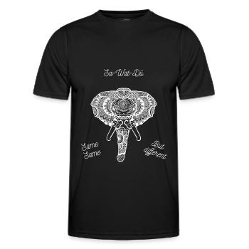 Sa Wat Dii - Same Same but Different Thailand - Männer Funktions-T-Shirt - Schwarz - Vorne - AI Model Male 178 dark (178cm)