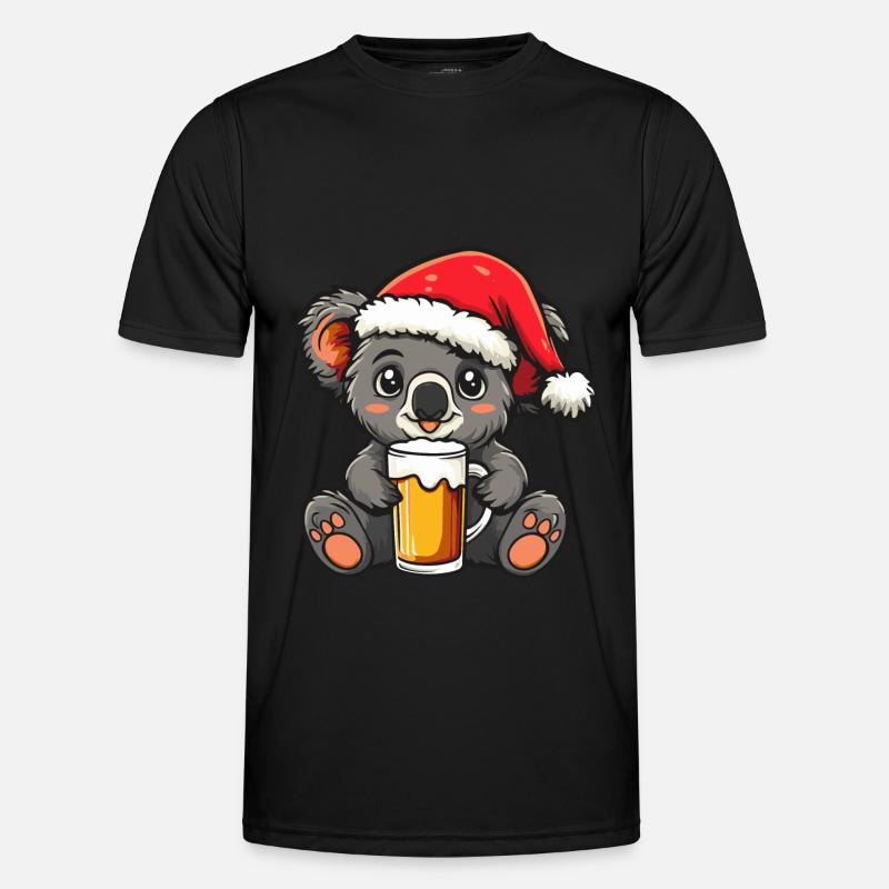 Koala Bière de Noël Drôle T-shirt sport Homme