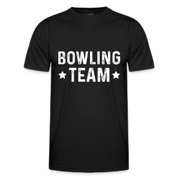 Bowling Team - Männer Funktions-T-Shirt - Schwarz - Vorne - AI Model Male 178 dark (178cm)