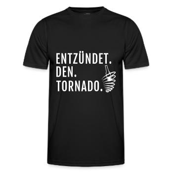 Tornado entzünden Mallorca Bier - Männer Funktions-T-Shirt - Schwarz - Vorne - AI Model Male 178 dark (178cm)