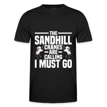 Kanadischer Kranich - Männer Funktions-T-Shirt - Schwarz - Vorne - AI Model Male 178 dark (178cm)