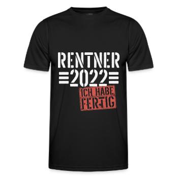 Ruhestand 2022 Rentner Spruch Geschenk - Männer Funktions-T-Shirt - Schwarz - Vorne - AI Model Male 178 dark (178cm)