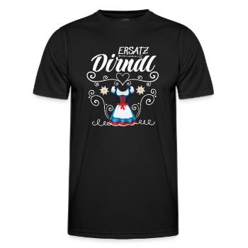 Dirndl Ersatz - Männer Funktions-T-Shirt - Schwarz - Vorne - AI Model Male 178 dark (178cm)