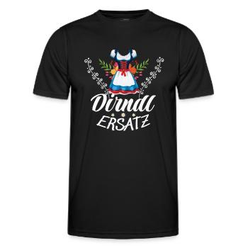 Dirndl Ersatz - Männer Funktions-T-Shirt - Schwarz - Vorne - AI Model Male 178 dark (178cm)