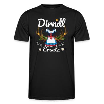 Dirndl Ersatz - Männer Funktions-T-Shirt - Schwarz - Vorne - AI Model Male 178 dark (178cm)