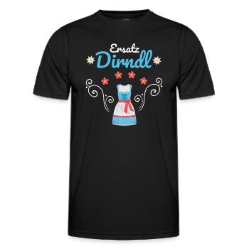 Dirndl Ersatz - Männer Funktions-T-Shirt - Schwarz - Vorne - AI Model Male 178 dark (178cm)