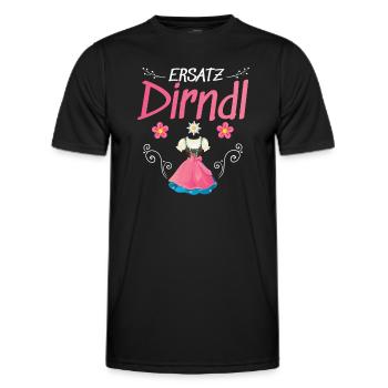 Dirndl Ersatz - Männer Funktions-T-Shirt - Schwarz - Vorne - AI Model Male 178 dark (178cm)