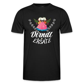Dirndl Ersatz - Männer Funktions-T-Shirt - Schwarz - Vorne - AI Model Male 178 dark (178cm)