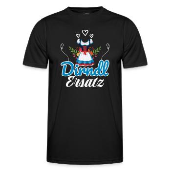 Dirndl Ersatz - Männer Funktions-T-Shirt - Schwarz - Vorne - AI Model Male 178 dark (178cm)