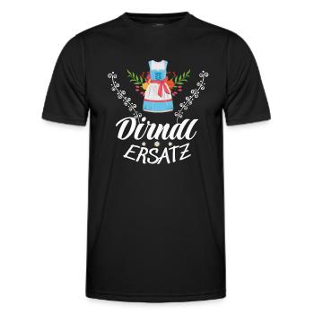 Dirndl Ersatz - Männer Funktions-T-Shirt - Schwarz - Vorne - AI Model Male 178 dark (178cm)