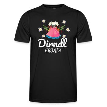 Dirndl Ersatz - Männer Funktions-T-Shirt - Schwarz - Vorne - AI Model Male 178 dark (178cm)