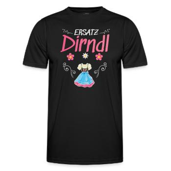 Dirndl Ersatz - Männer Funktions-T-Shirt - Schwarz - Vorne - AI Model Male 178 dark (178cm)