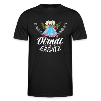 Dirndl Ersatz - Männer Funktions-T-Shirt - Schwarz - Vorne - AI Model Male 178 dark (178cm)