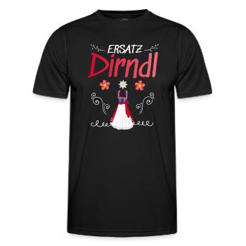 Dirndl Ersatz - Männer Funktions-T-Shirt - Schwarz - Vorne - AI Model Male 178 dark (178cm)