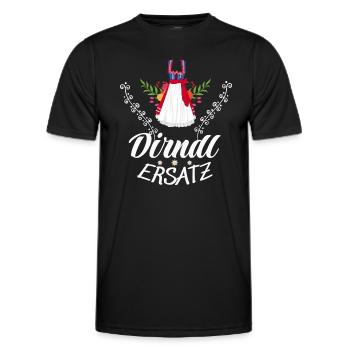 Dirndl Ersatz - Männer Funktions-T-Shirt - Schwarz - Vorne - AI Model Male 178 dark (178cm)