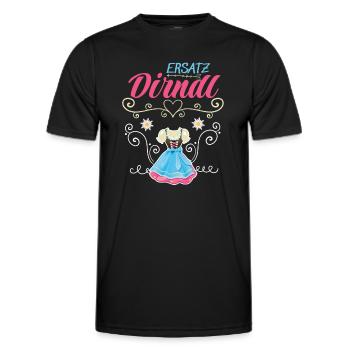 Dirndl Ersatz - Männer Funktions-T-Shirt - Schwarz - Vorne - AI Model Male 178 dark (178cm)
