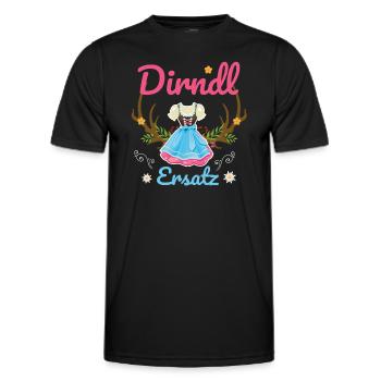 Dirndl Ersatz - Männer Funktions-T-Shirt - Schwarz - Vorne - AI Model Male 178 dark (178cm)