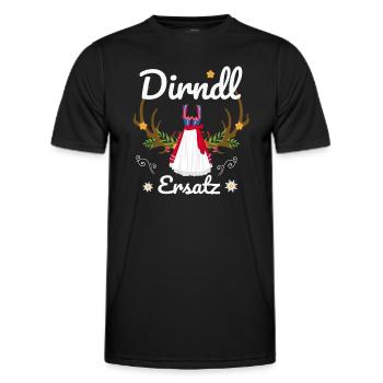 Dirndl Ersatz - Männer Funktions-T-Shirt - Schwarz - Vorne - AI Model Male 178 dark (178cm)