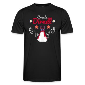 Dirndl Ersatz - Männer Funktions-T-Shirt - Schwarz - Vorne - AI Model Male 178 dark (178cm)