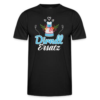 Dirndl Ersatz - Männer Funktions-T-Shirt - Schwarz - Vorne - AI Model Male 178 dark (178cm)