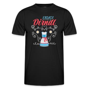 Dirndl Ersatz - Männer Funktions-T-Shirt - Schwarz - Vorne - AI Model Male 178 dark (178cm)