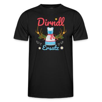 Dirndl Ersatz - Männer Funktions-T-Shirt - Schwarz - Vorne - AI Model Male 178 dark (178cm)