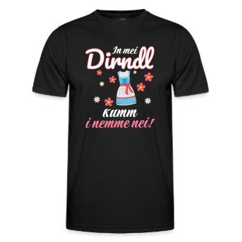 In Mei Dirndl Kumm I Nimma Nei | - Männer Funktions-T-Shirt - Schwarz - Vorne - AI Model Male 178 dark (178cm)