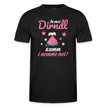 In Mei Dirndl Kumm I Nimma Nei | - Männer Funktions-T-Shirt - Schwarz - Vorne - AI Model Male 178 dark (178cm)