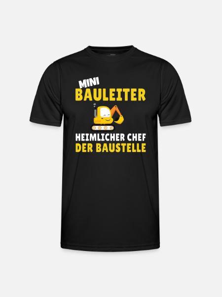 Kinder Bauleiter Bauarbeiter - Bauherr - Männer Funktions-T-Shirt - Schwarz