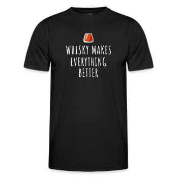 Whisky makes everything better - Männer Funktions-T-Shirt - Schwarz - Vorne - AI Model Male 178 dark (178cm)