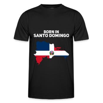 République dominicaine - T-shirt sport Homme - noir - Devant - AI Model Male 178 dark (178cm)