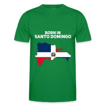 République dominicaine - T-shirt sport Homme - vert - Devant - AI Model Male 178 dark (178cm)