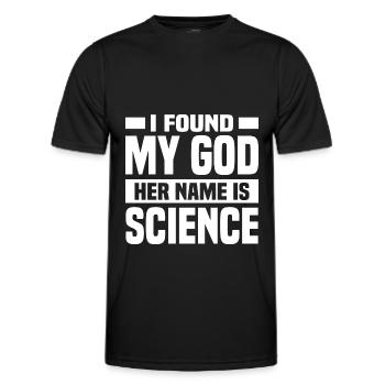 Atheisten Sprüche | Atheismus Skeptiker Geschenke - Männer Funktions-T-Shirt - Schwarz - Vorne - AI Model Male 178 dark (178cm)