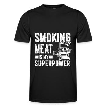 Fleisch Smoker - Männer Funktions-T-Shirt - Schwarz - Vorne - AI Model Male 178 dark (178cm)