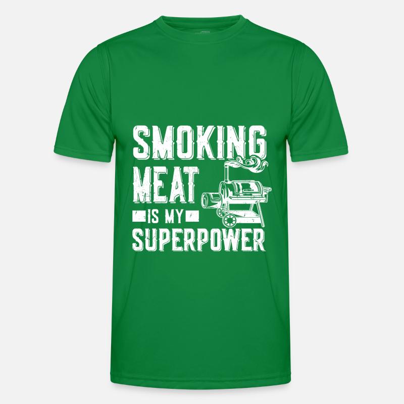 Fleisch Smoker Männer Funktions-T-Shirt