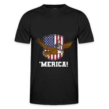 USA Flagge | Patriot Patriotismus Amerika Geschenk - Männer Funktions-T-Shirt - Schwarz - Vorne - AI Model Male 178 dark (178cm)